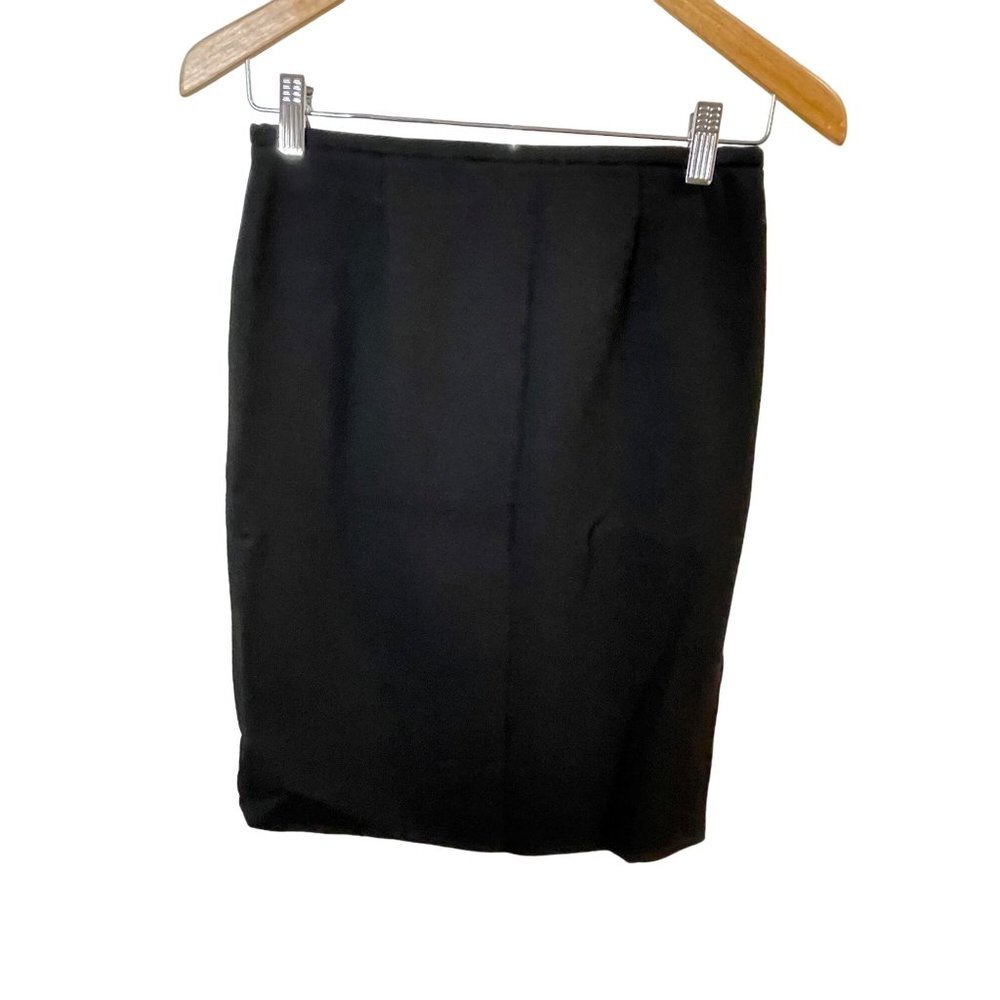 Dana Buchman Black Wool Straight Pencil Skirt Sz 6P